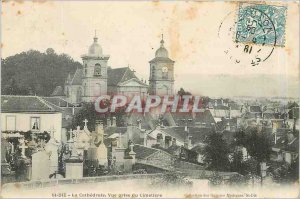 Postcard Old St Die The Cathedral View from Cimetiere