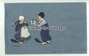 ar0479 - Dutch Kids in National Dress - Artist - Ethel Parkinson - Postcard