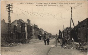 CPA Billy-Montigny aprés la guerre-Grande route de Lens á Douai (46158)