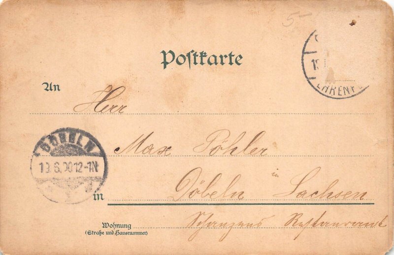 Germany Gruss aus Koeln 1900 litho vintage postcard