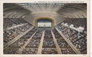 Ohio Cleveland Interior Of The Cleveland Public Hall 1930 Curteich