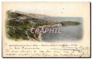 Old Postcard Route de la Corniche of Monaco Menton Roquebrune Cap Martin