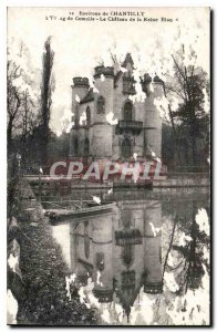 Old Postcard Around the Pond Comelie Chantilly Chateau de la Reine Blanche