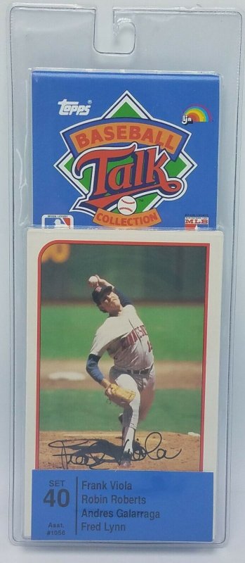 1989 Topps Baseball Talk Soundcard Collection #40 Frank Viola Fred Lynn NOS