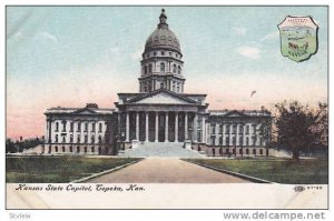 Kansas State Capitol, Coat of Arms, Topeka, Kansas, 10-20s