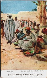 Nigeria Market Scene In Northern Nigeria Vintage Postcard C135