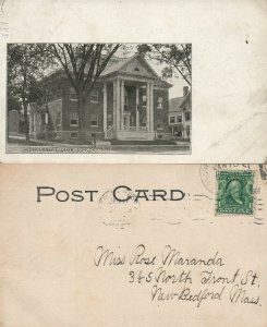 CONCORD N.H. WONOLANCET CLUB 1907 UNDIVIDED ANTIQUE POSTCARD