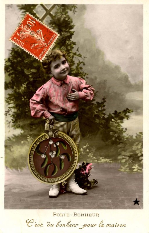 Greetings - Lucky Charm, Happiness for the Home      *RPPC