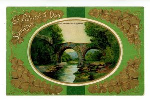 Greeting - St. Patrick's     (crease, Old Weirbridge in Killarney)