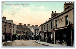 Bethesda Bangor Wales Postcard Upper High Street 1913 Posted Antique