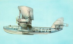 Short SS Calcutta Plane Aircraft Rare Colour Fidelity 1970s Postcard