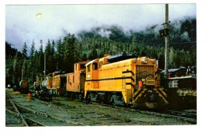 Canadian Forest Products, Railway Logging Train, Woss Camp. British Columbia