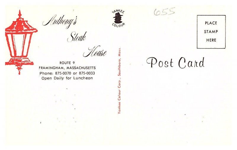 Massachusetts  Framingham , Anthony's Steak House