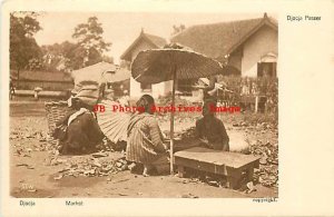 Dutch East Indies, Indonesia, Djokja, Market, Native Costume, Kiekjes No 377