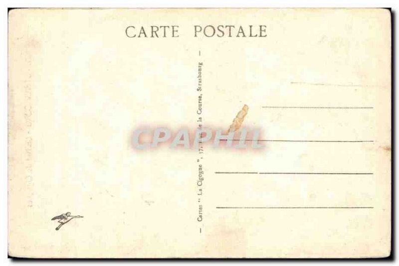 Postcard Old Strasbourg Storks nest