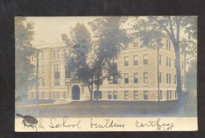 RPPC CARTHAGE MISSOURI MO. HIGH SCHOOL 1907 VINTAGE REAL PHOTO POSTCARD