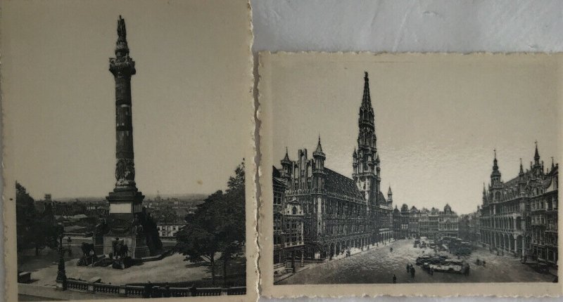 Vintage Bruselas 10 Foto Snapshots Tarjeta Postal Libro Albert Serie 2 RPPC