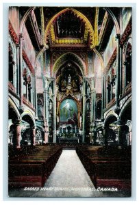 c1910's Sacred Heart Chapel Interior Montreal Canada Unposted Antique Postcard