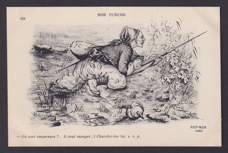 FRANCE, Postcard, Nos Turcos, Propaganda, WWI