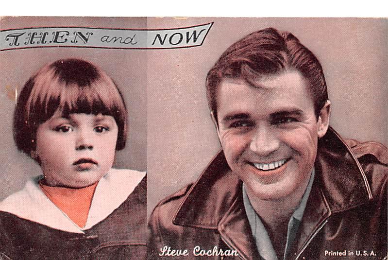 Then and Now, Steve Cochran Actor, Movie Star Mutoscope Unused 