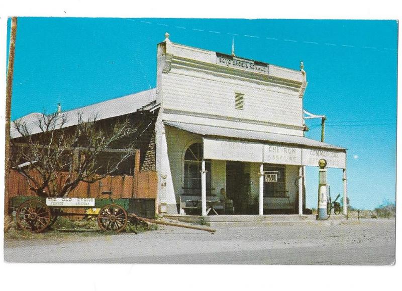 Old General Store with Visible Gas Pump in Front Original Adobe Pearce Arizona