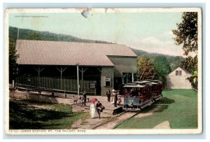 c1909 Lower Station Mt Tom Railway, Holyoke, Massachusetts MA Postcard 