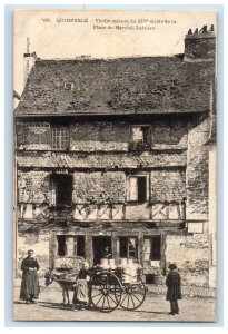 c1910s Vieille Maison Du XIV Siecle De La Place Du Marche Laitiere Postcard