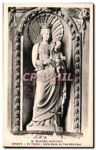 Old Postcard Madonnas Nantaises Anceins In L & # 39Eglise Our Lady of the Mos...