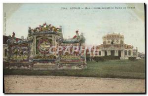 Old Postcard Hue Annam Indochina screen before the palace of Comat