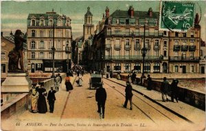 CPA ANGERS - Pont du Centre Statue de Beaurepaire et la Trinite (589618)