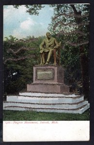 Michigan DETROIT Pingree Monument with Glitter ~ Und/B