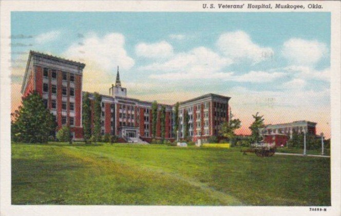 Oklahoma Moskogee United States Veterans' Hospital 1942 Curteich