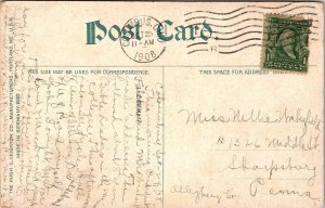 Columbus State Capitol Wof Wob Note Divided Back 1908 Pm Postcard