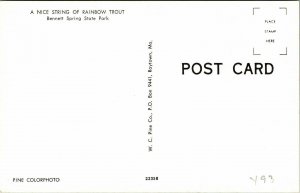Children String Rainbow Trout Fish Bennett Spring State Park VTG Postcard UNP 