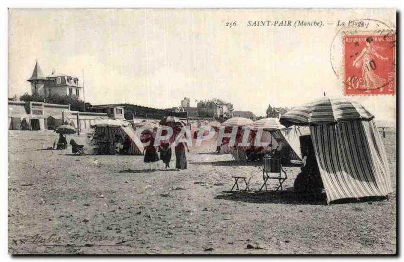 Old Postcard Saint Pair Beach