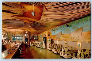 Deadwood South Dakota Postcard Buffalo Bar Interior Building View c1963 Vintage