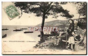 Old Postcard Villefranche L Wing Army uniform Charter