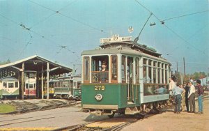 Kennebunkport Maine Seashore Trolley 279 on Track, People Chrome Postcard Unused