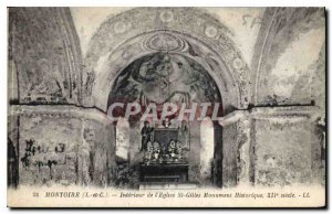 Old Postcard Montoire L and C Interior of the Church St Gilles Historical Mon...