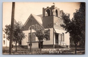 J87/ Sebring Ohio RPPC Postcard c1910 Church of Christ Building 759