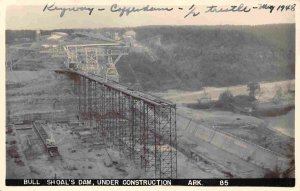 Bull Shoal Dam Under Construction Arkansas 1948 RPPC Real Photo postcard