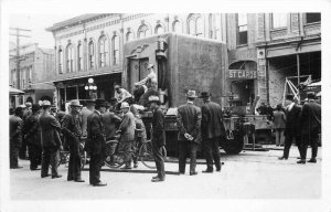 Oregon Salem Installing bank vault C-1910 Image  RPPC Photo Postcard 22-5129