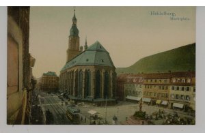 Germany - Heidelberg. The Marketplace & Heiliggeistkirche (Holy Ghost Church)