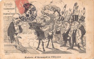 Political Satire 1908 Entree d'Armand a l'Elysee Armand Fallieres p...