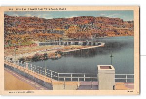 Twin Falls Idaho ID Postcard 1944 Twin Falls Power Dam