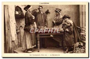 Auvergne - The home Auvergne - The Benedicite - Old Postcard