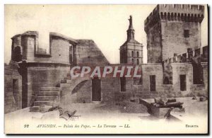 Old Postcard Avignon Popes' Palace The Terrace