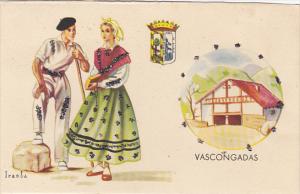 Spain Vascongadas Native Costume Signed Iraola