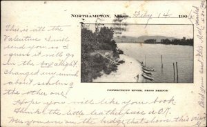 Northampton Mass MA Connecticut River c1905 Private Mailing Card  Postcard