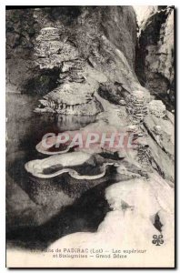 Postcard Old Well of Padirac Lot Lac Superieur and stalagmites Great Dome